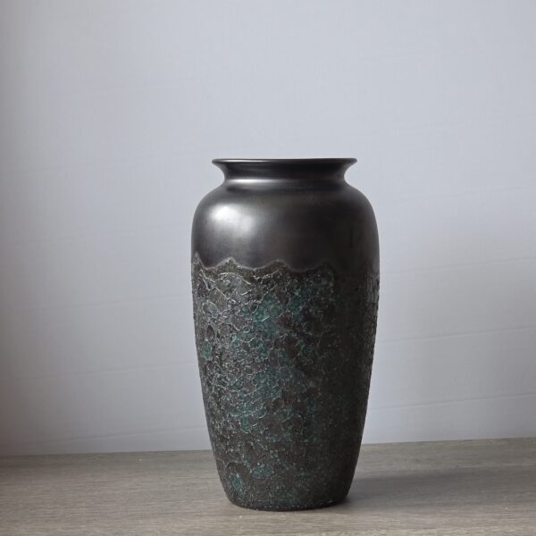 Honingraat vaas groen antraciet 32 cm
