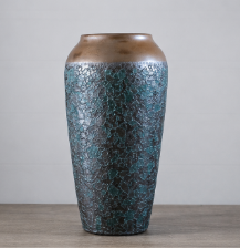 Keramieken Honingraat vaas groen brons 32 cm