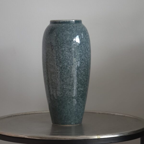 Vintage blauw keramische vaas