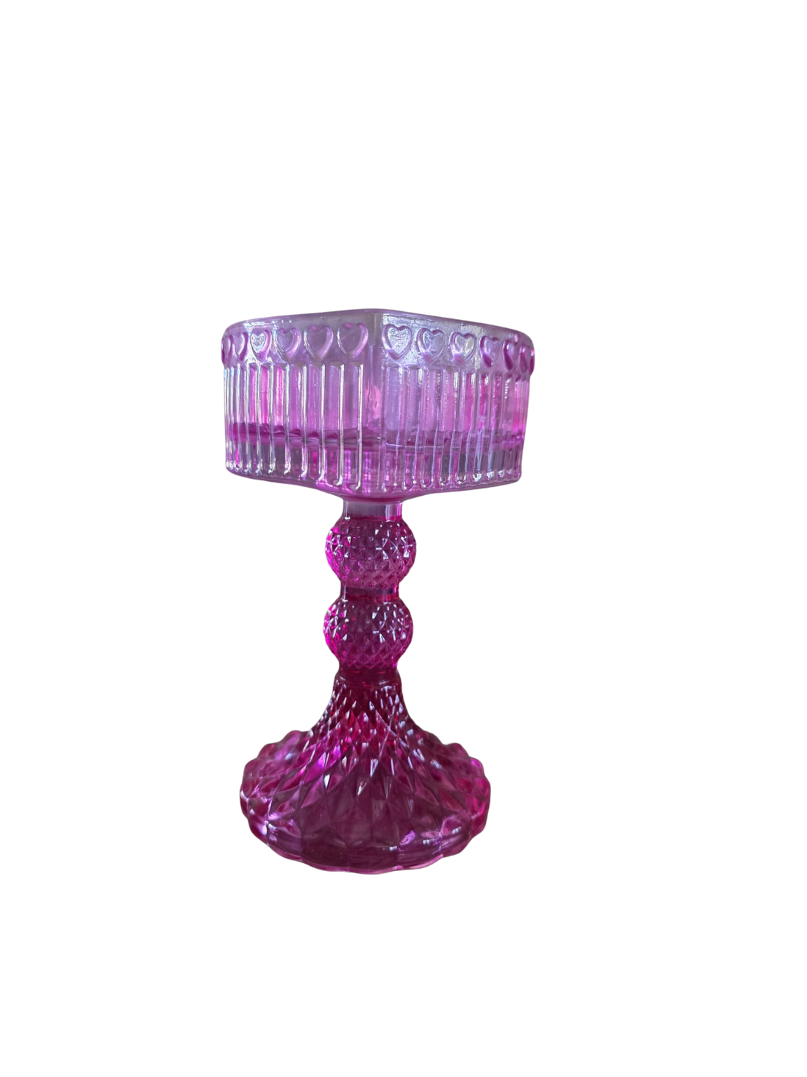 Daan Kromhout - Fleurig en Mooi kandelaar roze fuchsia