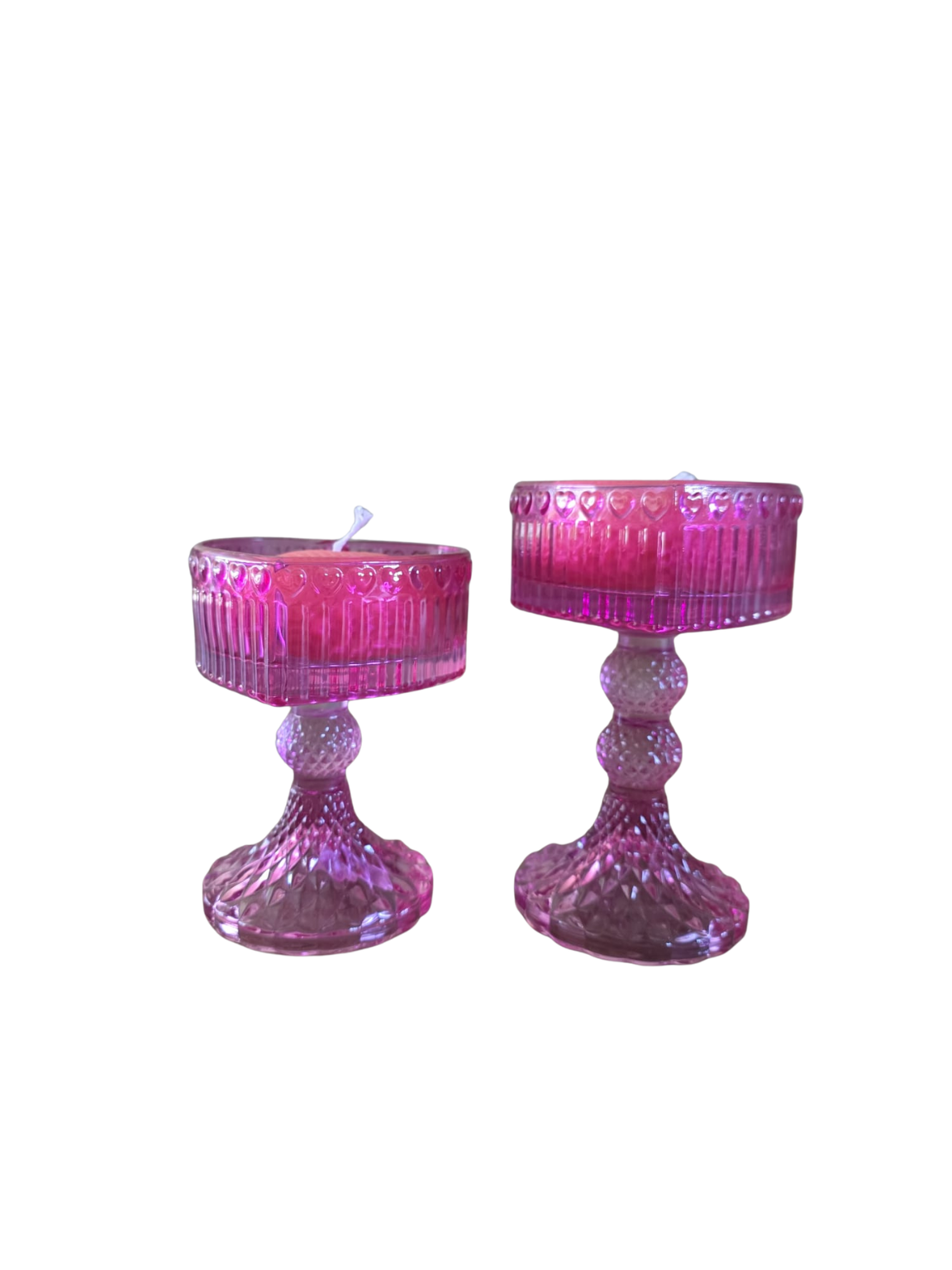 kandelaars grooten klein fuchsia - Fleurig en Mooi