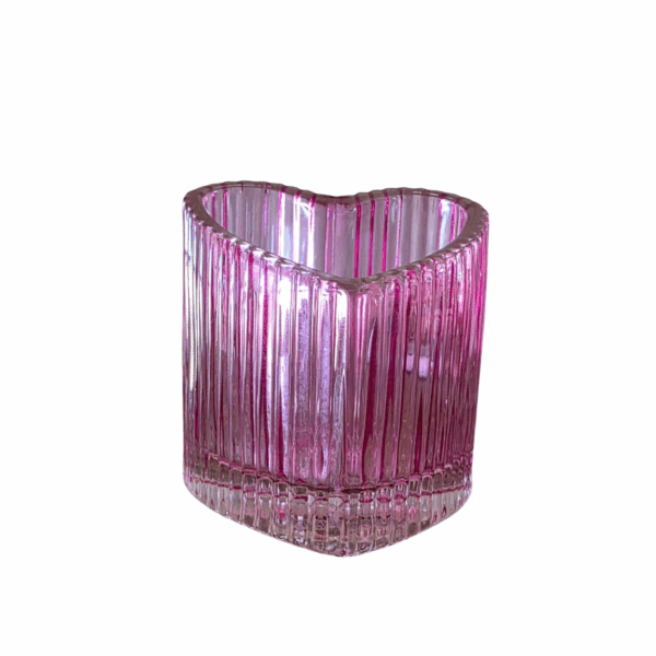 Love hearts Structure t-lights fuchsia kandelaar