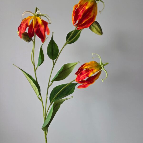 Gloriosa kunstbloem rood-gele – 78 cm