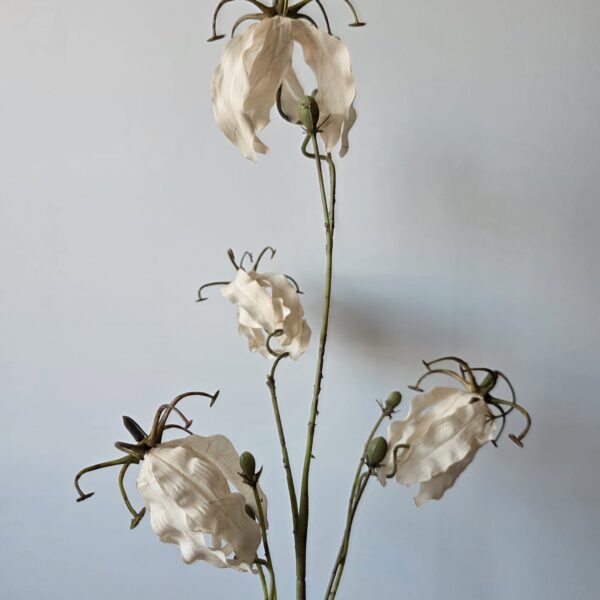 Gloriosa Kunstbloem Semporna wit  – 92 cm