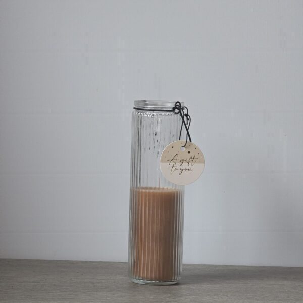Home Society Candle Tube taupe 20,5 cm