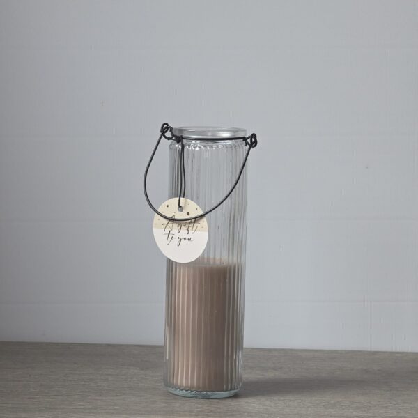 Home Society Candle Tube grijs 20,5 cm