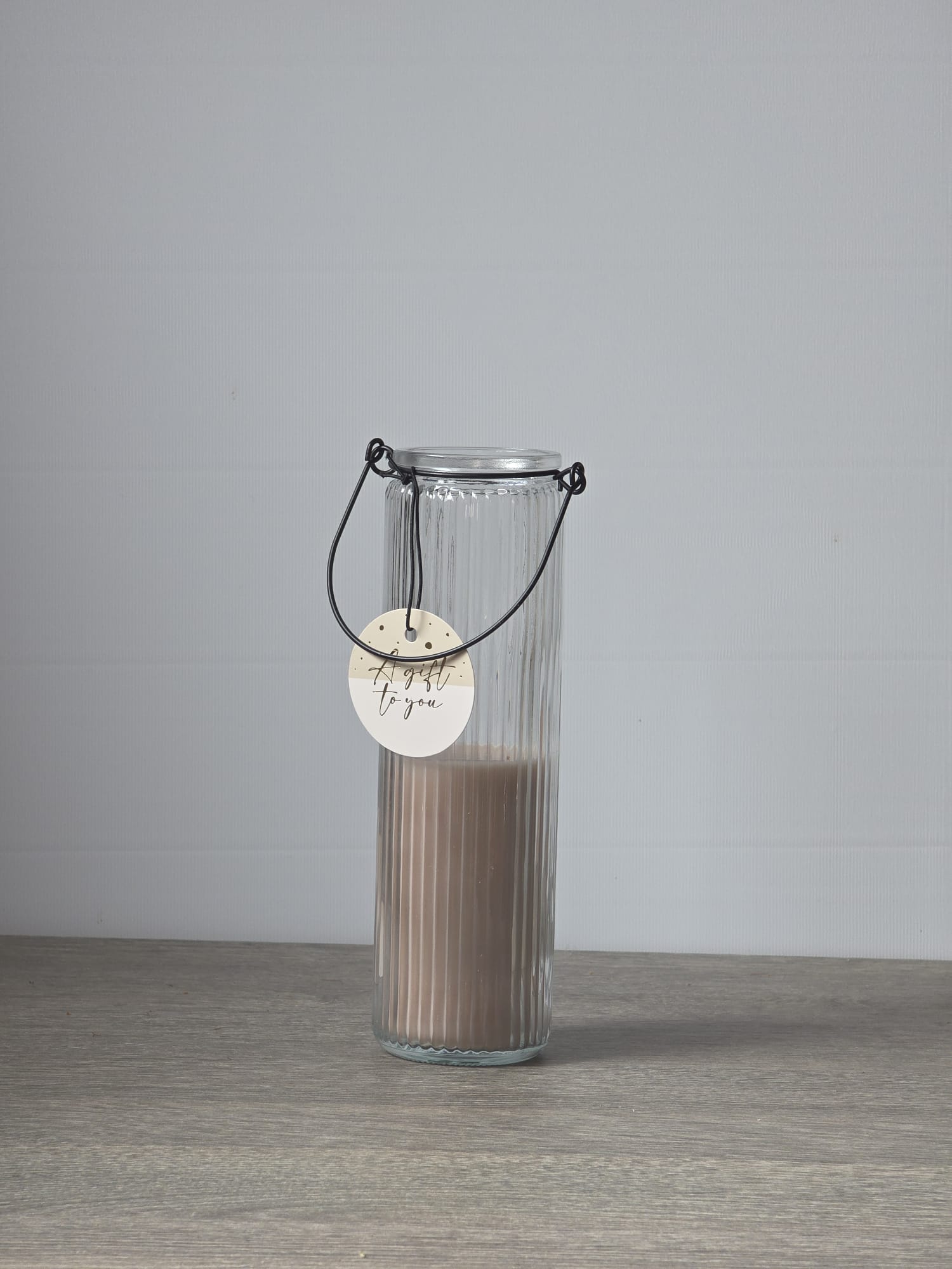 Wax Candle Tube Dirk Core Home Society grijs h205 x 6cm - Fleurig en Mooi