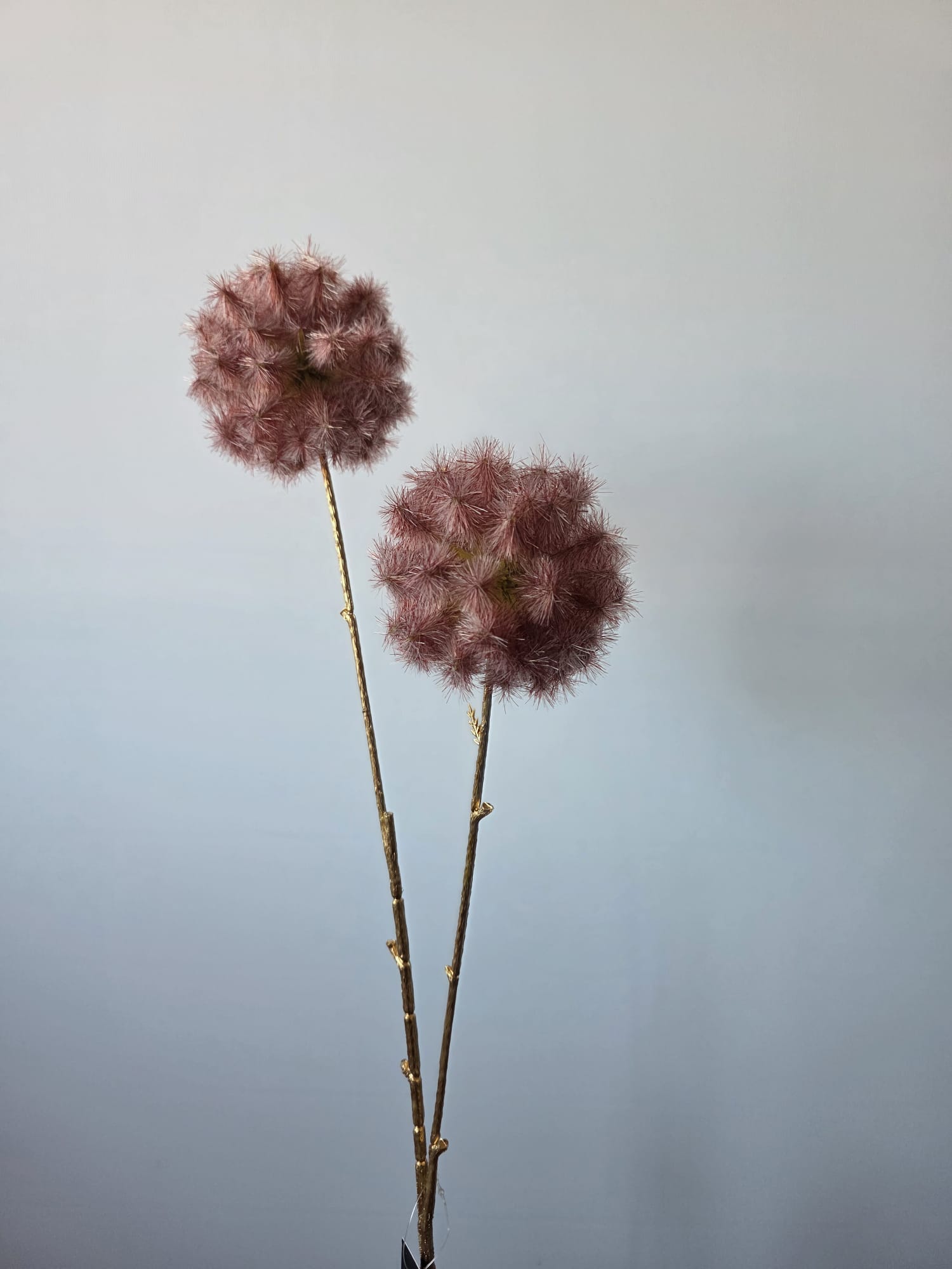bloem tol Taraxacum 2x roze goud h72cm - Fleurig en Mooi