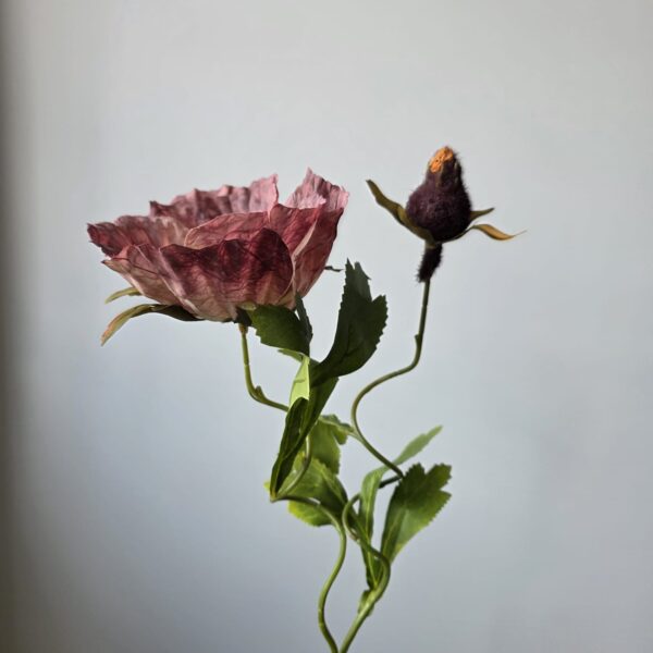 Kunstbloem Papaver Miranda Bordeaux – Countryfield