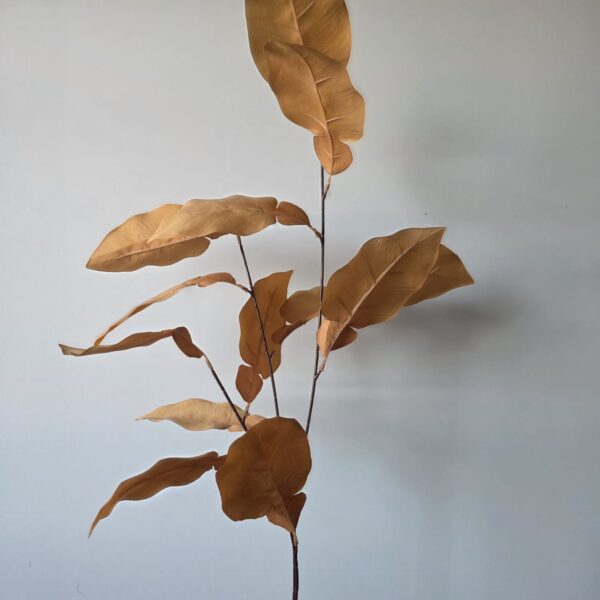 Magnolia blad kunsttak lichtbruin/cognac – 90 cm