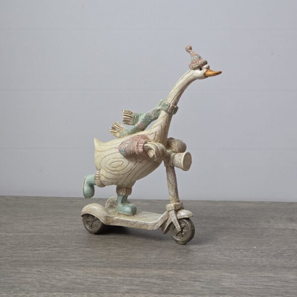 Decoratie gans op step – Clayre & Eef – Kerstdecoratie